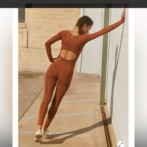 Free People FP Movement Good Karma Long Sleeve Onsie Jumpsuit